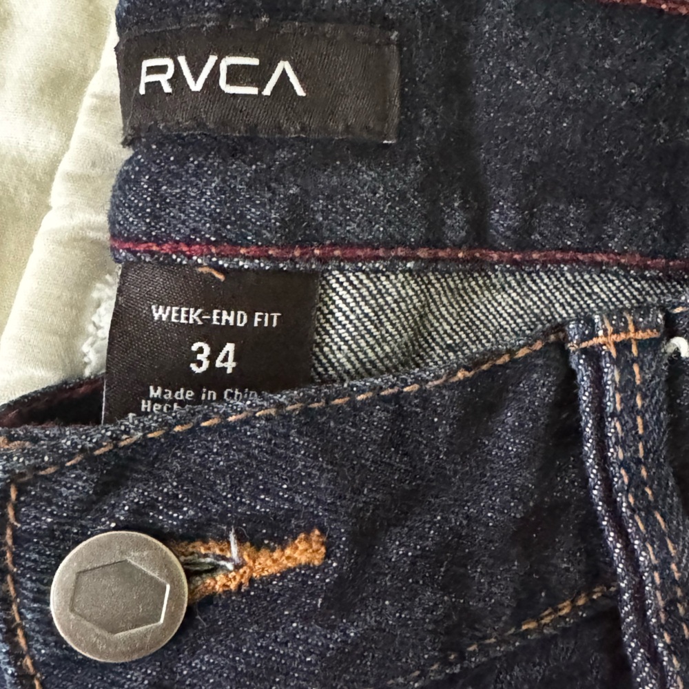 Men's Dark Blue RVCA Jeans